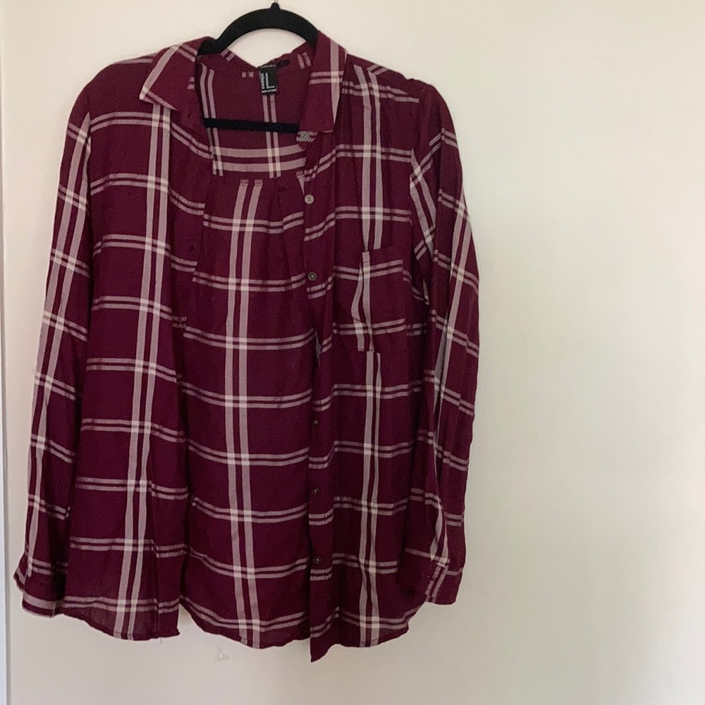 Purple button up